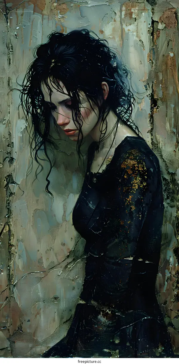 portrait of a crying woman