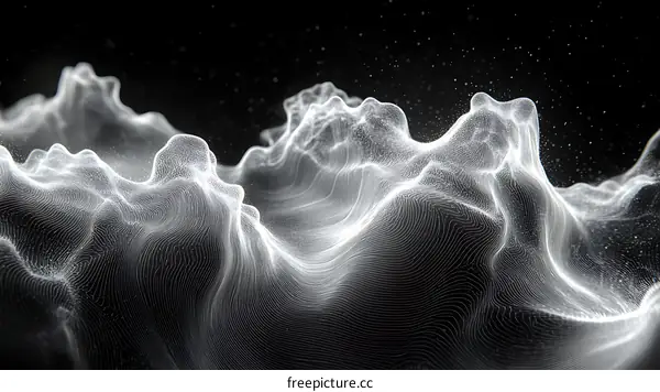 Abstract Digital Landscape Illustration