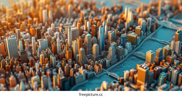 Abstract Illustration of New York City Skyline