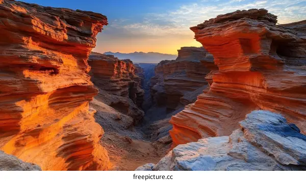 Majestic Canyon Sunrise Landscape
