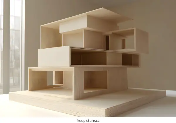Modern Wooden House Model Architecture Design