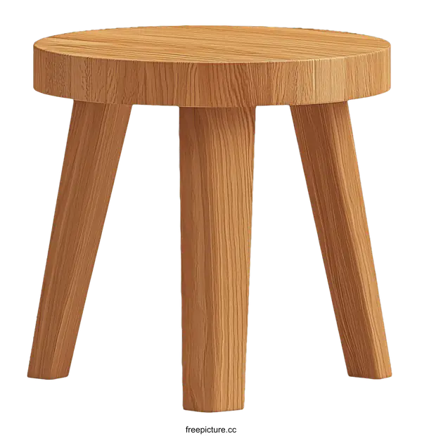 [Transparent Background PNG]Small Round Wooden Side Table