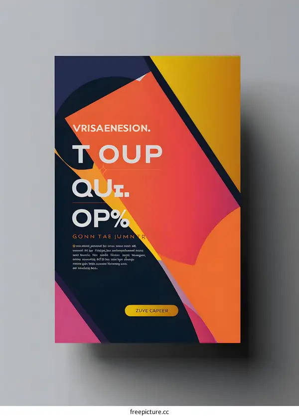 Abstract Design Poster with Geometric Shapes and Vibrant Colors