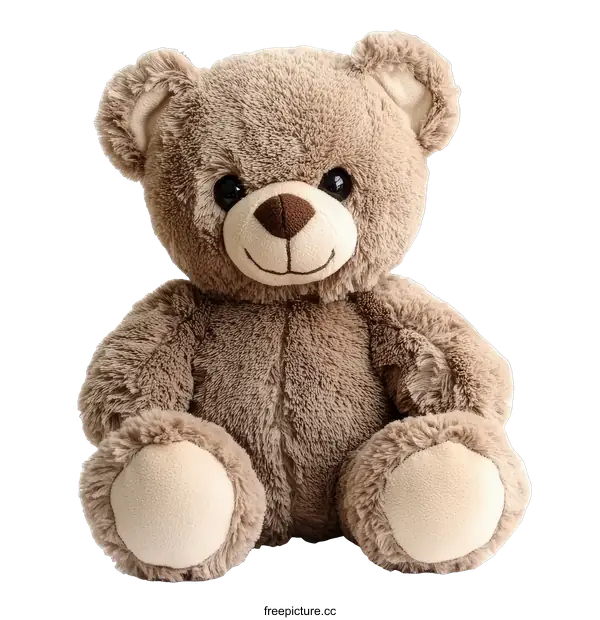 [Transparent Background PNG]Cute Teddy Bear Toy on a White Background