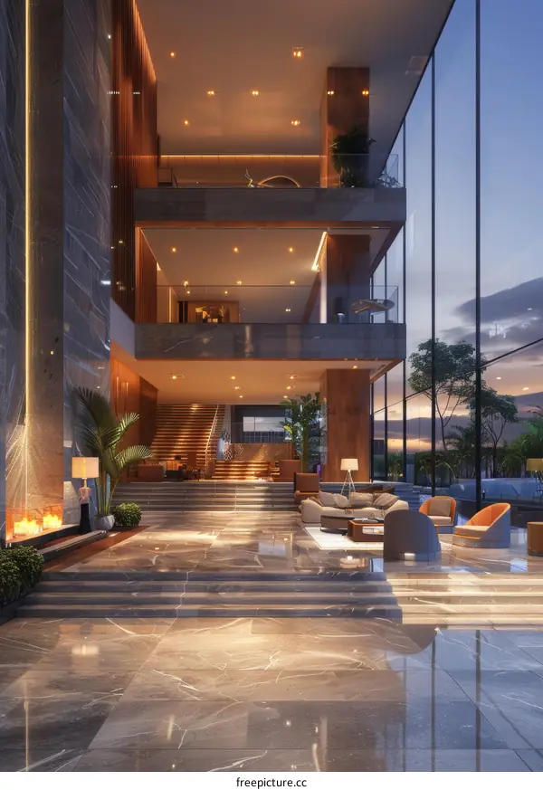 Luxurious Hotel Lobby