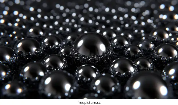 Abstract Black Sphere Geometric Design