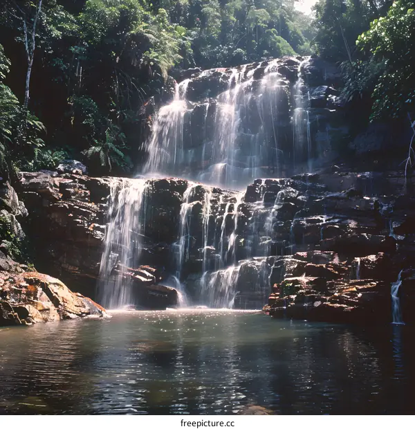 Waterfall in a forest