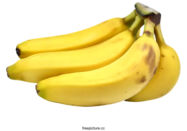 [Transparent Background PNG]Bunch of Fresh Bananas on White Background