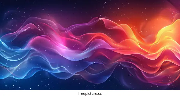 Abstract Colorful Flowing Lines Background