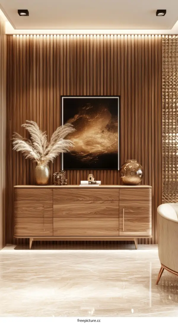 Modern Interior Design with Wooden Accents