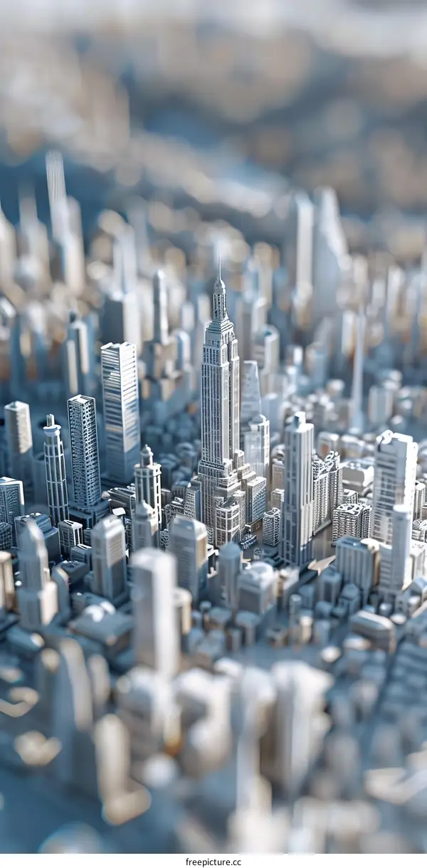 Miniature Empire State Building Cityscape