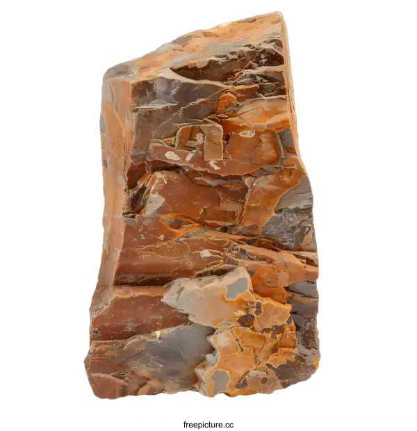 [Transparent Background PNG]Close Up of a Rough Brown Rock