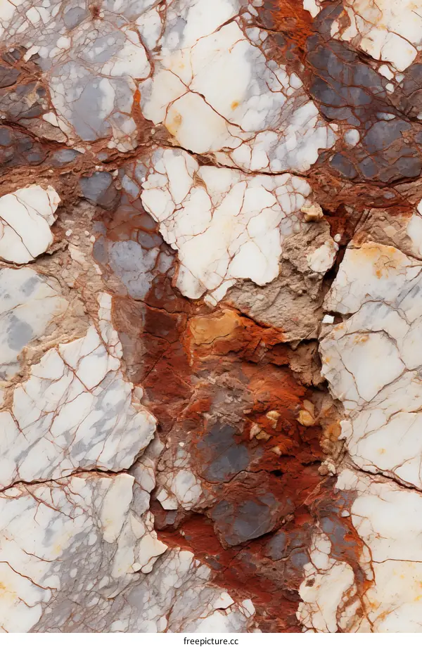 Red and white marble texture background