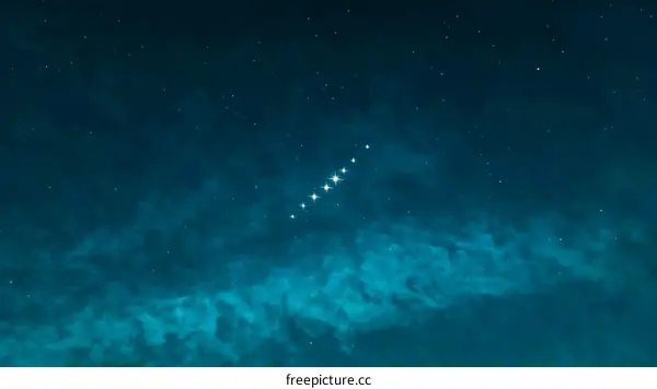 Night Sky Nebula with Stars