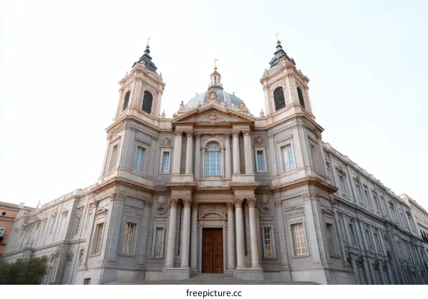 Majestic Cathedral Exterior Architecture in Sunlight