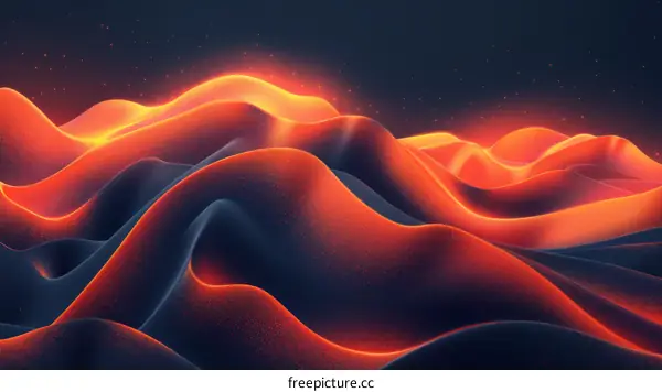 abstract red and black digital landscape