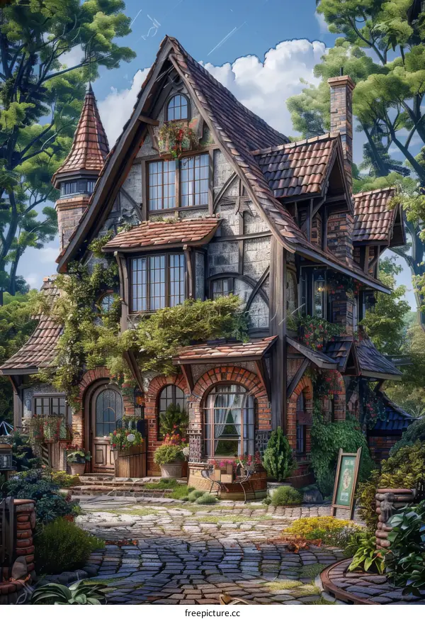 Charming Cottage in a Lush Garden