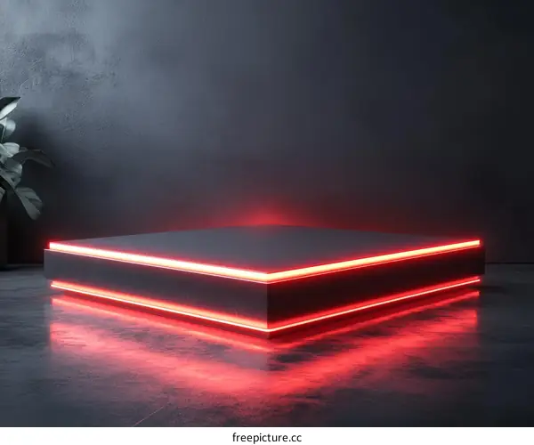 Neon Light Platform Modern Abstract Background