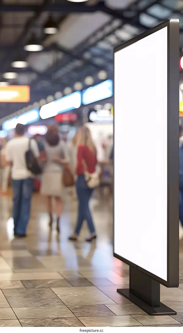 Blank Advertising Billboard Mockup In Mall