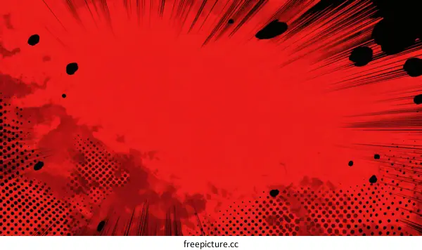 Dynamic Red Comic Background Illustration