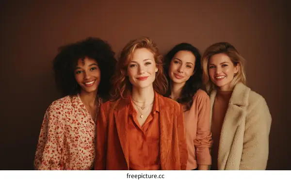 Four Diverse Women Posing Together