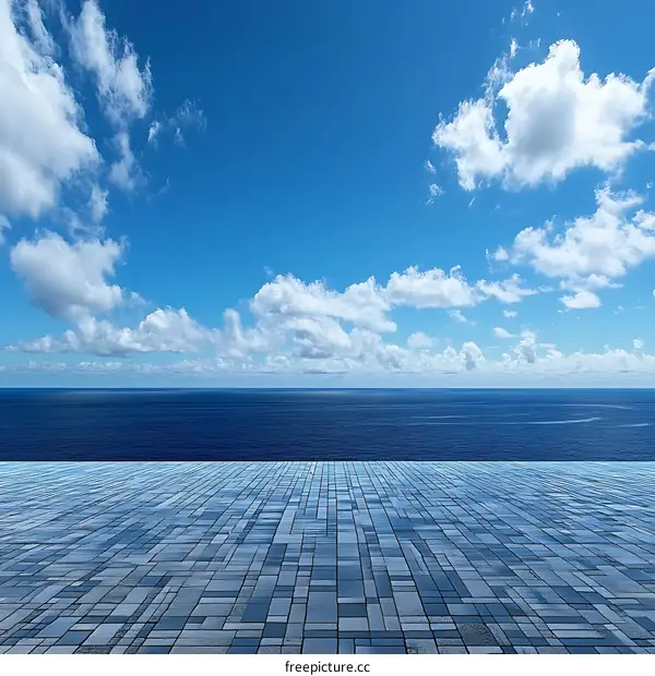 Coastal Pathway Under a Vast Sky