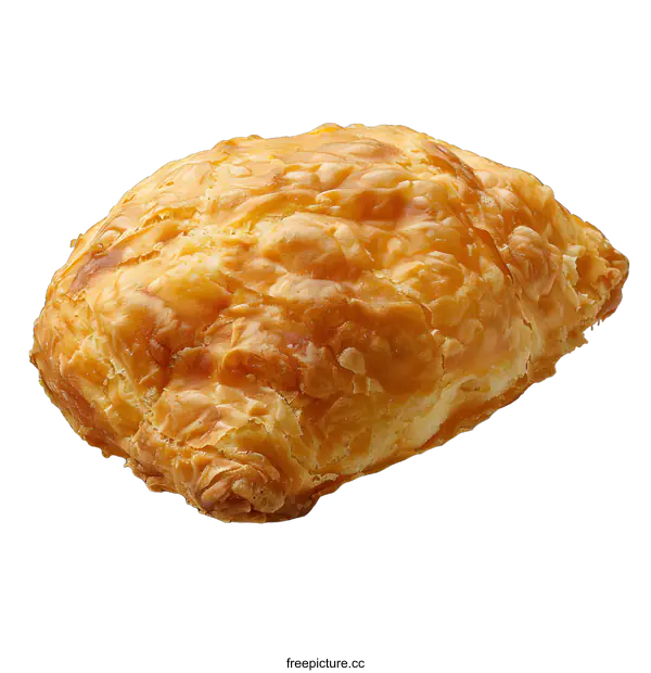 [Transparent Background PNG]Golden Brown Pastry on White Background