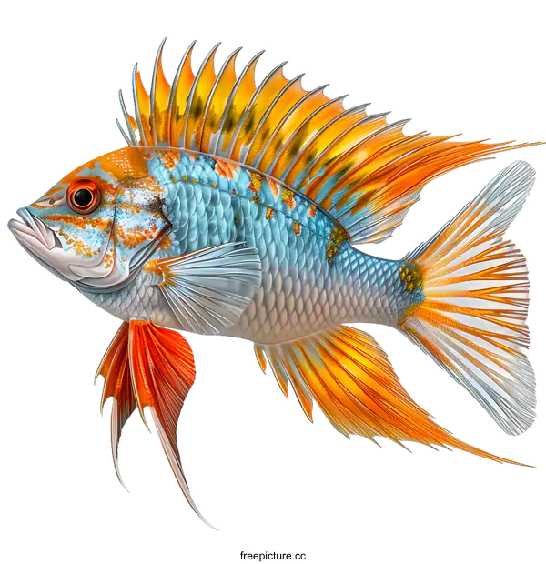 [Transparent Background PNG]A beautiful illustration of a colorful reef fish