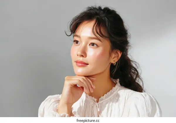 Asian Woman Portrait with Soft Lighting