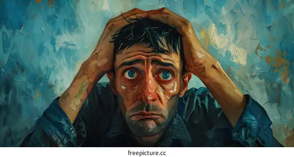 A man with his hands on his head looking stressed