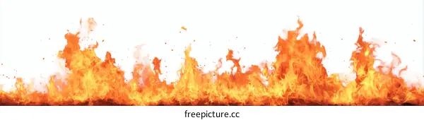Flames Against White Background