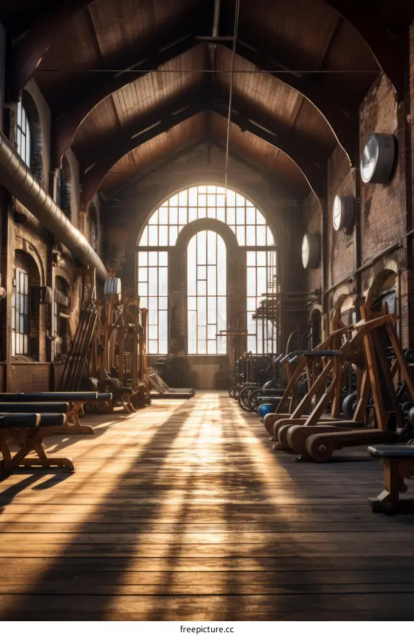 Vintage Industrial Loft Gym