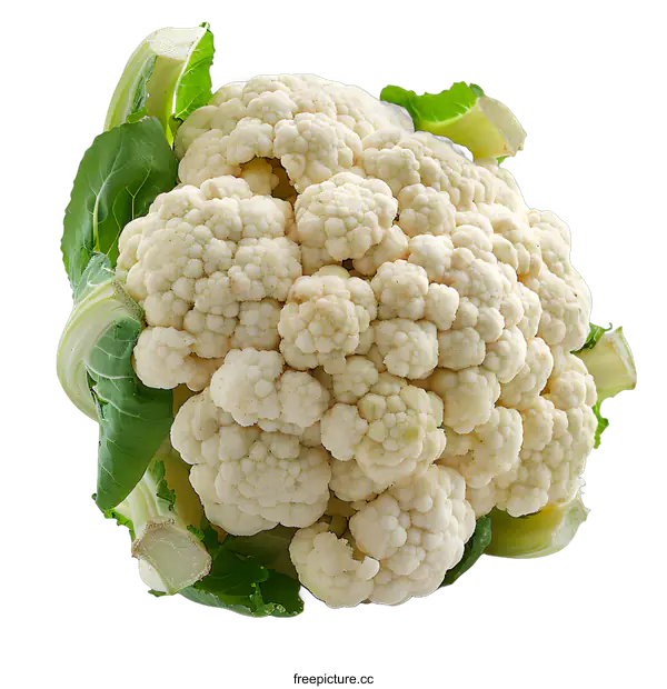 [Transparent Background PNG]Fresh Cauliflower on White Background
