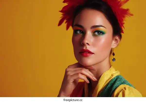 Colorful Makeup Portrait of a Woman