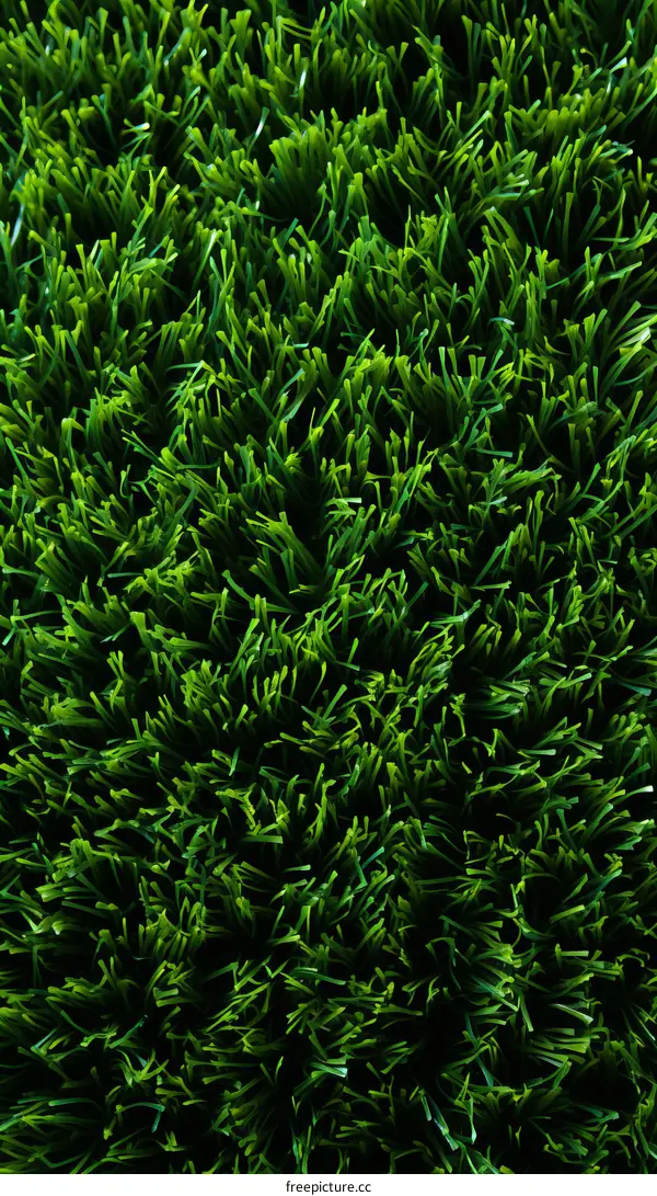 Close-Up of Artificial Grass Texture Background