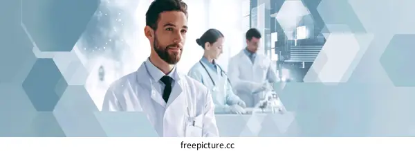 Male Researchers in Lab Coats Conducting Scientific Experiments