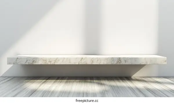 Modern Minimalist Marble Shelf Interior Design