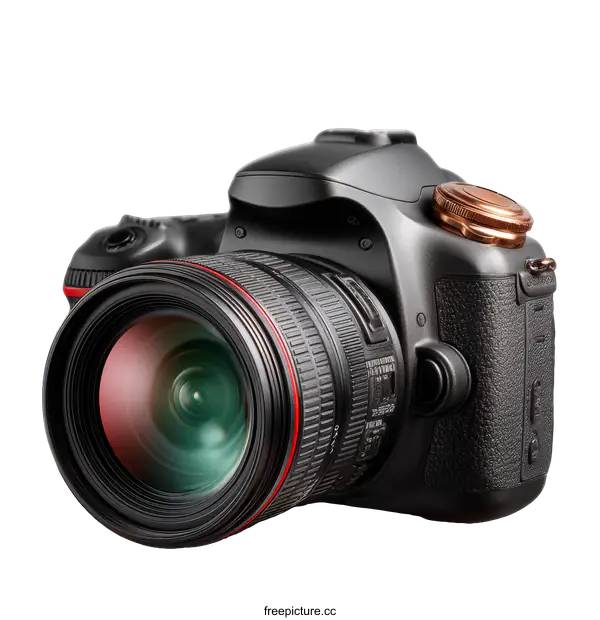 [Transparent Background PNG]Professional Black Digital Camera with High-Quality Lens