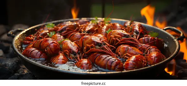 A delicious plate of crayfish