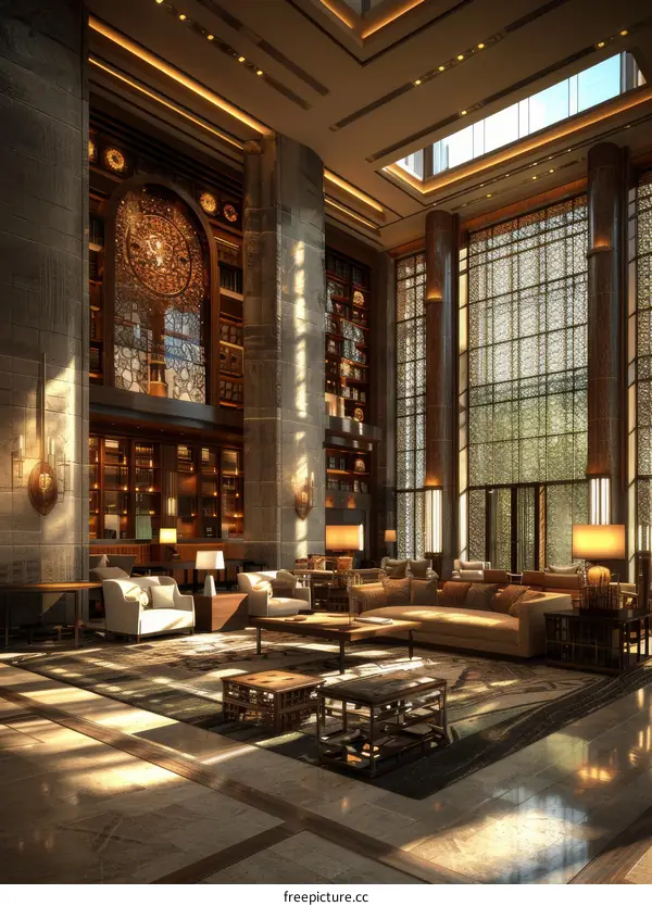 Modern Asian Hotel Lobby Design