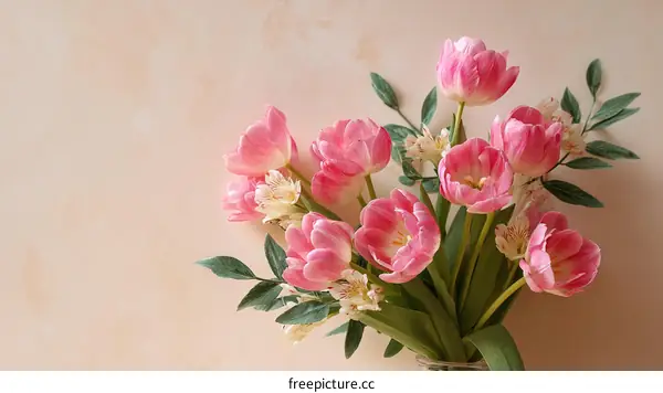 Beautiful Pink Tulips Bouquet Arrangement