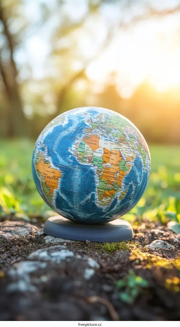 World Globe in a Natural Setting