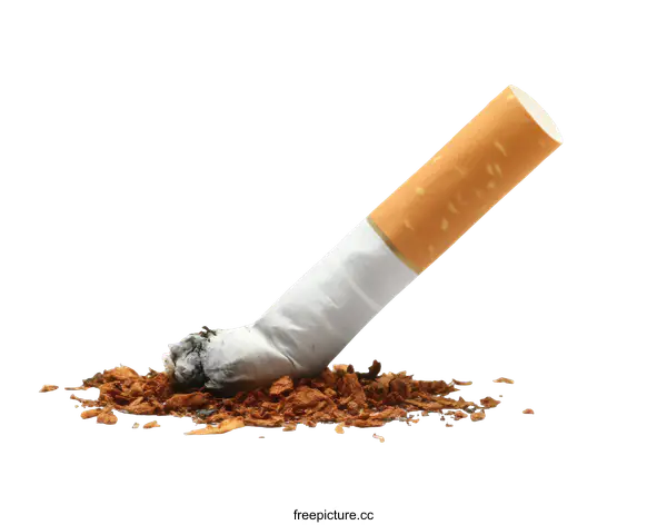 [Transparent Background PNG]Quitting Smoking:  A Broken Cigarette