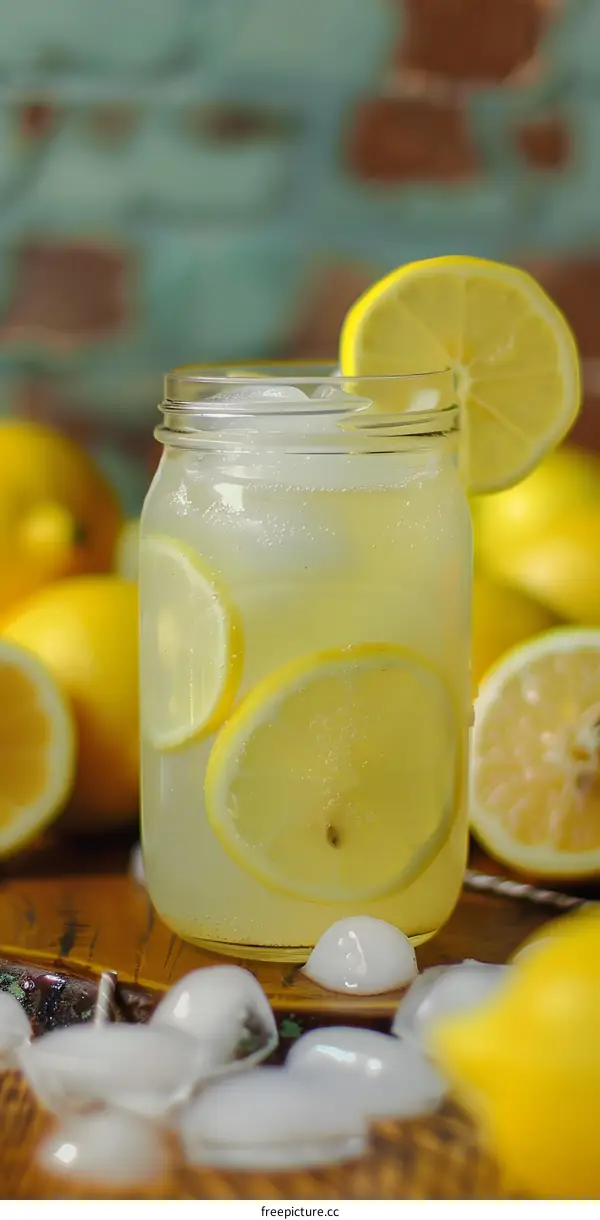 Refreshing Homemade Lemonade With Ice