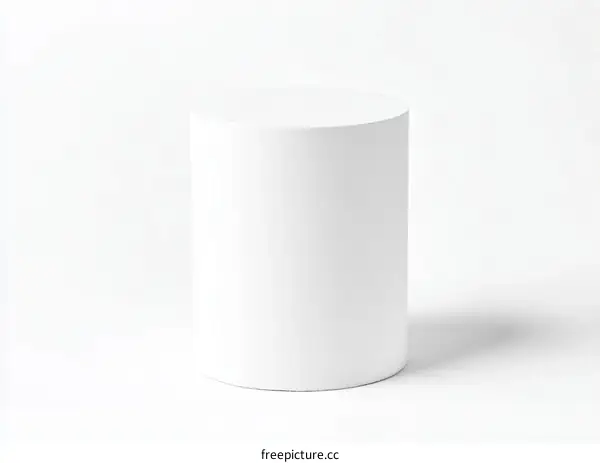 Simple White Cylinder Display Stand