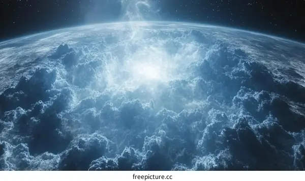 Celestial Cloudscape of an Alien Planet