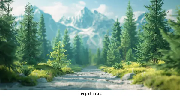 Tranquil Forest Path: A Serene Escape into Nature