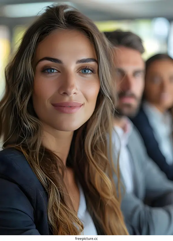 portrait of a young businesswoman smiling at the camera
