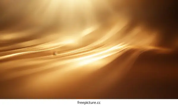 Abstract Golden Flowing Texture