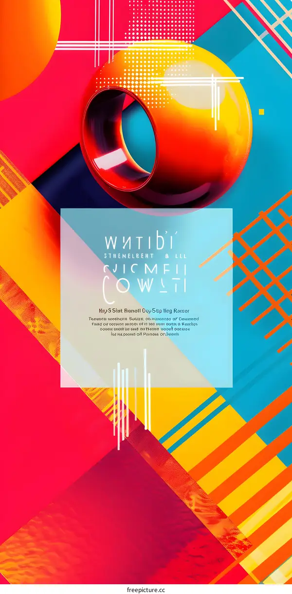 Abstract Geometric Colorful Art Background